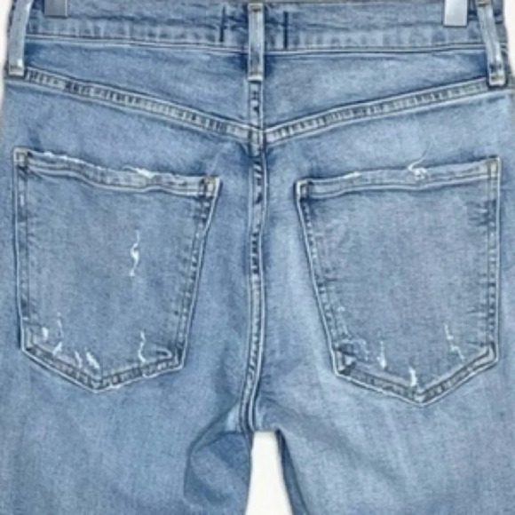 AGOLDE Sophie High Rise Skinny Crop Light Wash Distressed Ripped Jeans Size 27 - Picture 8 of 10
